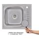 Кухонна мийка Lidz 6050-L Satin 0,6 мм (LIDZ6050L06SAT) Фото: 3