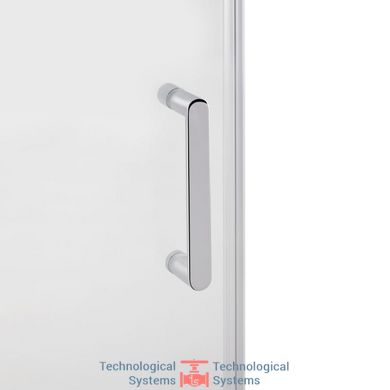 Душові двері в нішу Qtap Taurus CRM2013-14.C6 130-140x185 см, скло Clear 6 мм, покриття CalcLess2