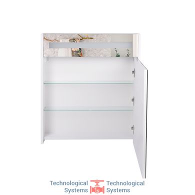 Зеркальный шкаф подвесной Qtap Robin 600х730х145 White с LED-подсветкой QT1377ZP6001W2