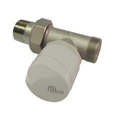 Вентиль прямий термостатичний з ручним керуванням, для труб: мідної, PEX і багатошарової, патрубок без герметичної прокладки, нікельований 3/8" Ду 10 сполучення 1/2" (IVR 562/2)1
