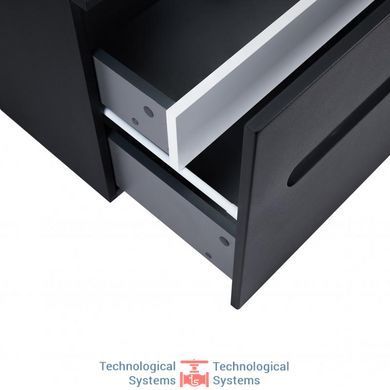Тумба підвісна Qtap Virgo 800х476х469 Black/White зі стільницею QT1879TPА802BW6