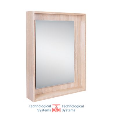 Зеркальный шкаф подвесной Qtap Pisces 600х800х140 Whitish oak с LED-подсветкой QT2577ZP6003WO3