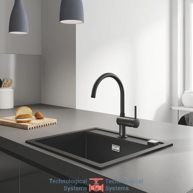 GROHE Minta Змішувач для кухні одноважільний, колір velvet black3