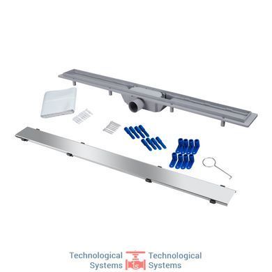 Трап Qtap Dry Tile304-900 линейный с сухим затвором под плитку 900 мм5