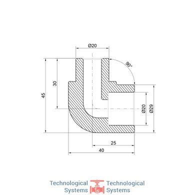 Уголок PPR Thermo Alliance 20, 90&deg;2