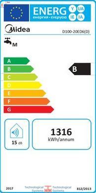 Водонагрівач MIDEA PRIME Wi-Fi  D100-20ED6 (W)5