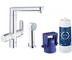 GROHE K7 Змішувач для мийки одноважiльний, з функцією очищення водопровідної води із додатковою лійкою1