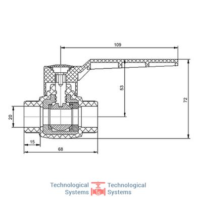 Кран шаровой Blue Ocean 25х25 мм для холодной воды2