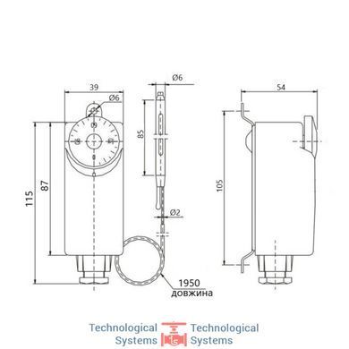 Термостат Standart з виносним датчиком (0-90&deg;C) TAS350 Thermo Alliance2