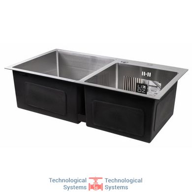 Кухонна мийка Lidz H7843 Brush 3.0/1.0 мм (LIDZH7843BRU3010)3