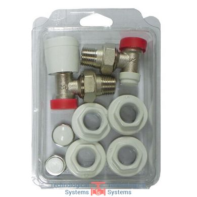 Комплект ручних кутових клапанів для мідної, багатошарової і PEX труби 3/8" Ду 10 (IVR 435)2