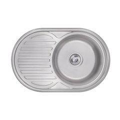 Кухонна мийка Lidz 7750 Satin 0,6 мм (LIDZ775006SAT)1