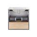 Комплект Qtap Robin 600х580х437 Graphite/Whitish oak тумба подвесная + раковина врезная QT1372TPВ6002GWO Фото: 5