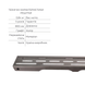 Комплект Qtap Taurus FD800 (PVD) Линейный трап из нержавеющей стали с сухим затвором 800 мм Фото: 4