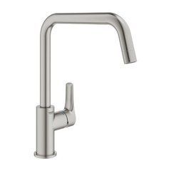 GROHE EUROSMART Змішувач для кухні одноважільний, U-вилив, дамасська сталь1
