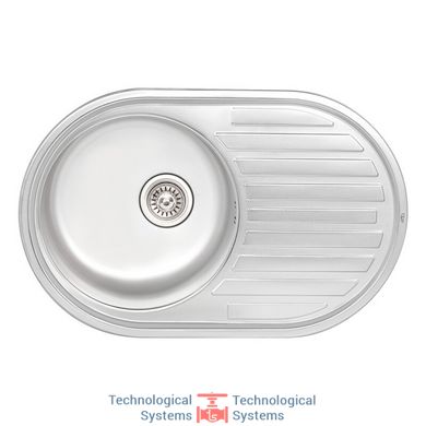Кухонна мийка Qtap 7750 Satin 0,8 мм (QT7750SAT08)7