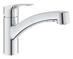 GROHE EUROSMART Змішувач для кухні з висувним виливом хром1