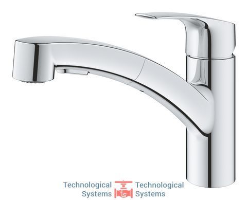 GROHE EUROSMART Змішувач для кухні з висувним виливом хром4