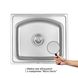 Кухонна мийка Qtap 4842 Micro Decor 0,8 мм (QT4842MICDEC08) Фото: 3