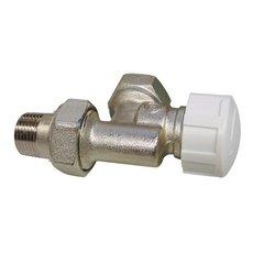 Реверсивный термостатический клапан с регулирующим колпачком, соединение для стальной трубы без герметичной прокладки, никелированный 1/2" Ду 15 (IVR 570/2)1