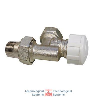 Реверсивный термостатический клапан с регулирующим колпачком, соединение для стальной трубы без герметичной прокладки, никелированный 1/2" Ду 15 (IVR 570/2)1