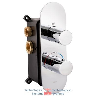 Змішувач термостатичний прихованого монтажу для душу Qtap Votice 65T105OGC для тьорх споживачів1