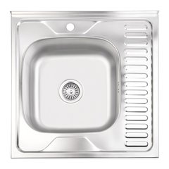 Кухонна мийка Lidz 6060-L Satin 0,6 мм (LIDZ6060SAT06)1