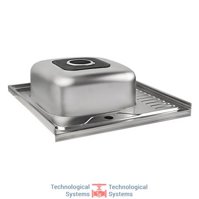 Кухонна мийка Lidz 6060-L Satin 0,6 мм (LIDZ6060SAT06)5