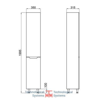 Пенал напольный Qtap Scorpio QT1475PN1901RW7