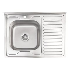 Кухонна мийка Lidz 6080-L Decor 0,6 мм (LIDZ6080DEC06)1