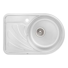 Кухонна мийка Qtap 6744R Satin 0,8 мм (QT6744RSAT08)1