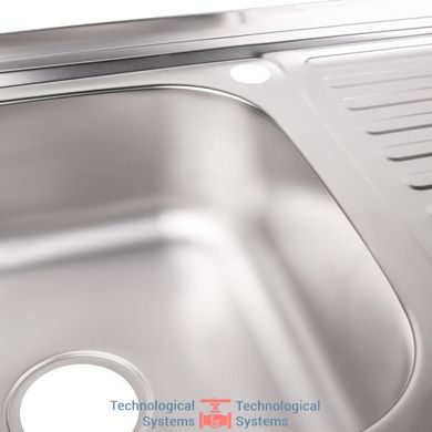 Кухонна мийка Lidz 5080-L Satin 0,8 мм (LIDZ5080LSAT8)5