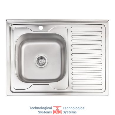 Кухонна мийка Lidz 6080-L Decor 0,6 мм (LIDZ6080DEC06)1