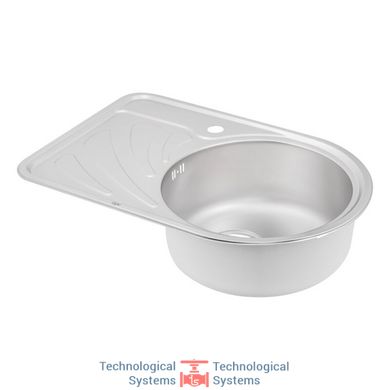 Кухонна мийка Qtap 6744R Satin 0,8 мм (QT6744RSAT08)6