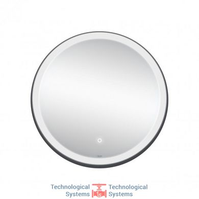 Зеркало Qtap Robin R600 Black с LED-подсветкой и антизапотеванием QT13786501B2