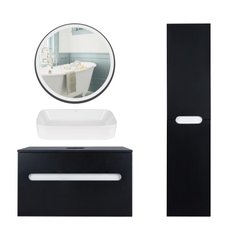 Комплект мебели для ванной Qtap тумба + раковина + зеркало + пенал QT044VI430041