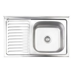 Кухонна мийка Lidz 5080-R Satin 0,8 мм (LIDZ5080RSAT8)1