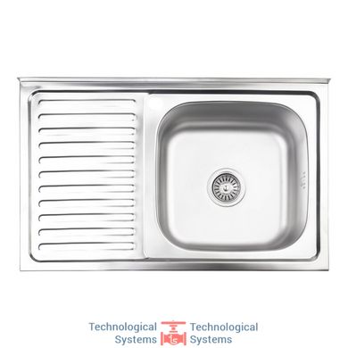 Кухонна мийка Lidz 5080-R Satin 0,8 мм (LIDZ5080RSAT8)1