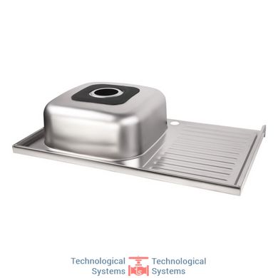 Кухонна мийка Lidz 5080-R Satin 0,8 мм (LIDZ5080RSAT8)4