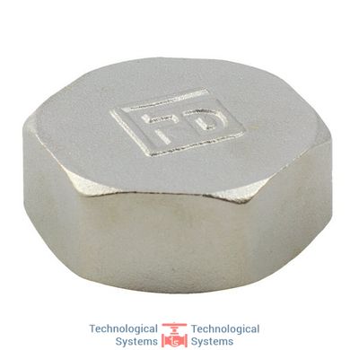 Заглушка латунная никелированная с внутренней резьбой FADO FITT 1/2"1