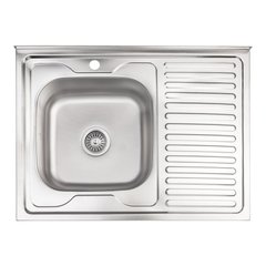 Кухонна мийка Lidz 6080-L Decor 0,8 мм (LIDZ6080LDEC08)1