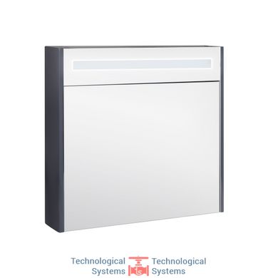 Зеркальный шкаф подвесной Qtap 800х730х145 Robin Graphite с LED-подсветкой QT1377ZP8002G2