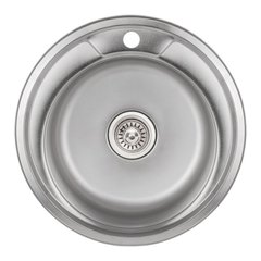 Кухонна мийка Lidz 490-A Satin 0,8 мм (LIDZ490ASAT)1