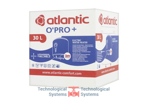 Водонагреватель бытовой бойлер электрический Atlantic Opro Profi VM 30 D400-1-M (1200W) 8312199