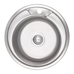 Кухонна мийка Lidz 490-A Micro Decor 0,8 мм (LIDZ490ADEC)1
