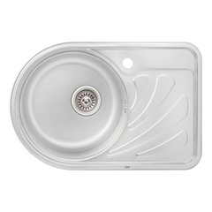 Кухонна мийка Qtap 6744L Satin 0,8 мм (QT6744LSAT08)1