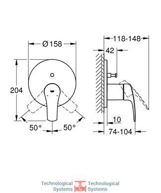 GROHE EUROSMART Змішувач для ванни2