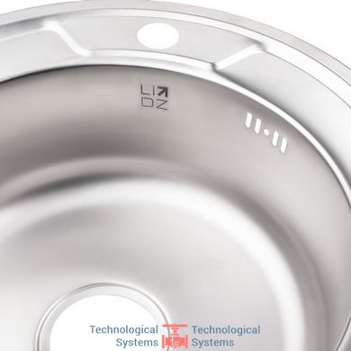 Кухонна мийка Lidz 490-A Micro Decor 0,8 мм (LIDZ490ADEC)5