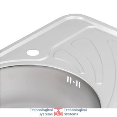 Кухонна мийка Qtap 6744L Satin 0,8 мм (QT6744LSAT08)4