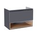 Тумба подвесная Qtap Robin 800х580х437 Graphite/Whitish oak QT1374TPВ8002GWO Фото: 1